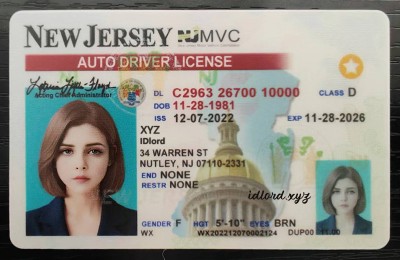 New Jersey Fake id front side